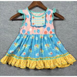 Matilda Jane Girls Ruffle Top 6 Dream Chasers Balloon Play‎ Tunic Birthday